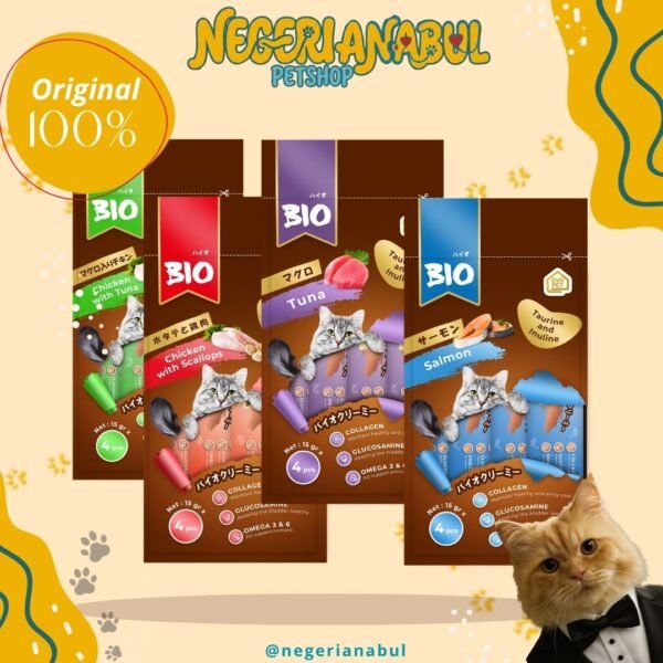 BIO Creamy Treats Cemilan Kucing 4 Pcs